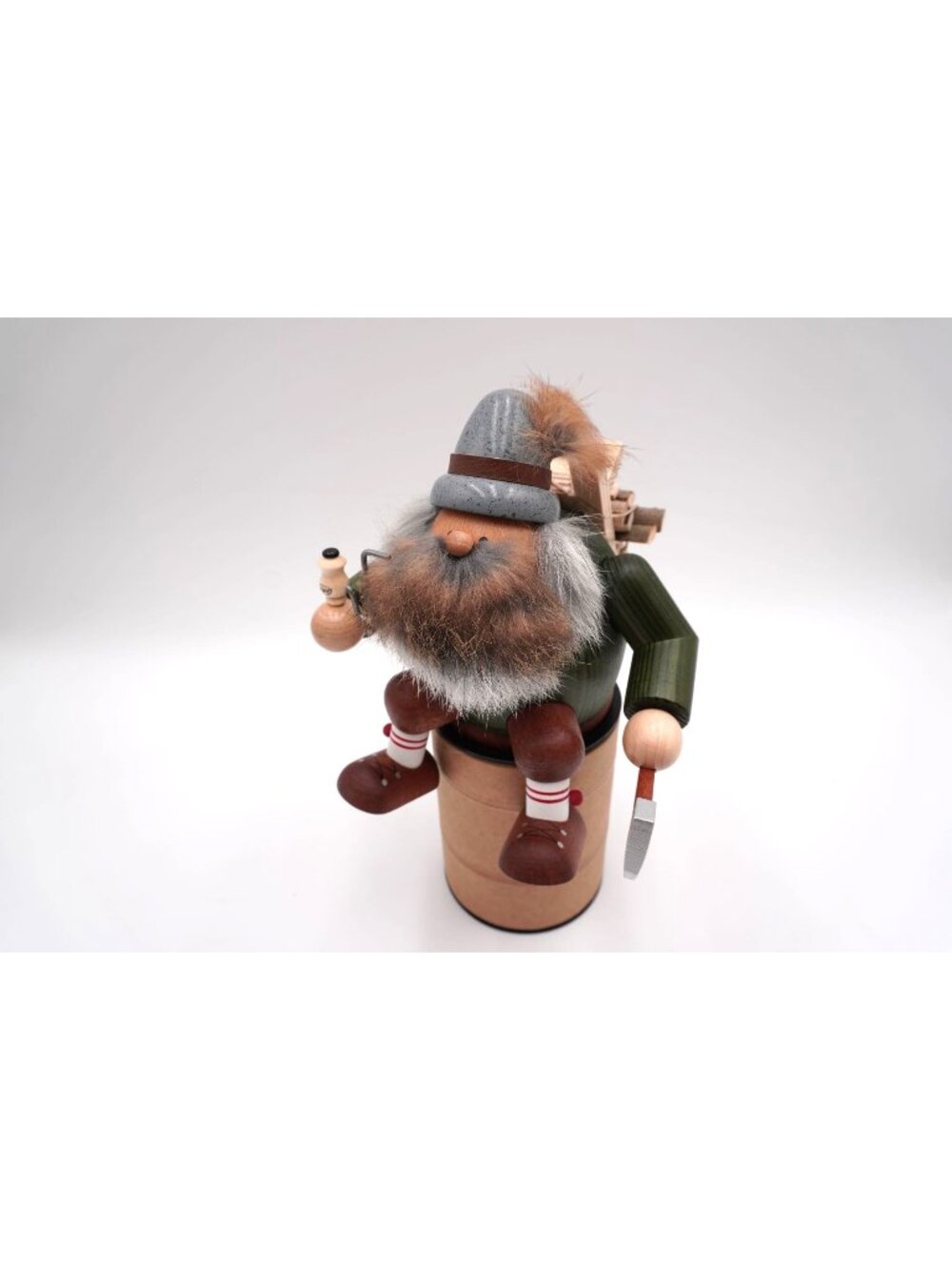 KWO A21445 Organic Farmer Incense Smoker 20cm German Erzgebirge Wood